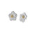 Buccellati Blossoms Diamond Sterling Silver Gardenia Button Earrings, 1.6cm