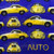 ɅUTO Classic Yellow Porsche Scarf