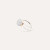 Pomellato Nudo 18K White and Rose Gold Diamond Solitaire Petit Ring, Size 56