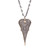 Armenta 14K Rose Gold Champagne Diamond Pave Heart Shield Necklace