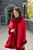 *PRE-ORDER* Augustina Designs Wrap with Hood & Faux Fur Trim in Red