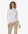 Majestic Filatures Soft Touch Long Sleeve Turtleneck in White, Size 4