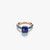 Pomellato Nudo 18K Rose and White Gold London Blue Topaz with Lapis Lazuli Petit Ring, Size 55 Pomellato Nudo 18K Rose and White Gold London Blue Topaz with Lapis Lazuli Petit Ring, Size 55