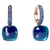 Pomellato Nudo 18K Rose and White Gold London Blue Topaz with Lapis Lazuli Classic Earrings