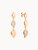 Tamara Comolli 18K Rose Gold Signature Wave Earrings with Diamond Pave, Medium