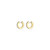 Cadar Small Yellow Gold Solo Hoop Earrings with Black and White Diamonds