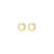 Cadar Small Yellow Gold Solo Hoop Earrings with Black and White Diamonds