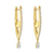 Cadar Small Yellow Gold Reflections Hoop Earrings with White Diamonds