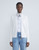 Lafayette 148 New York Cotton Silk Tape Knit Bomber Jacket in Cloud