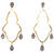 *RESERVE TODAY* Sylva & Cie. 18K Yellow Gold Large Gypsy Grey Diamond Earrings