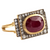 Sylva & Cie. 18K Yellow Gold Mozambique Ruby Renee Ring, Size 7 1/2