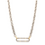 Armenta 18K Yellow Gold and Grey Rhodium Finish Sterling Silver Pave Paperclip Link Necklace, 17"