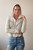 Jakett New York Molly Washed Suede Leather Jacket in Ice Blue, Size Large