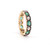 *RESERVE TODAY* Sylva & Cie. 18K Yellow Gold Colombian Emerald and Grey Rose Cut Band, Size 6 1/2