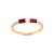 *RESERVE TODAY* Graziela Gems 18K Gold Ruby Double Baguette Open Ring
