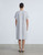 Lafayette 148 New York Vintage Linen Pintuck Popover Dress in Pale Grey, Size Medium