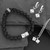 King Baby Studio Onyx Bead Bracelet with 2 Silver Dice Beads and Logo Ring, Size Medium