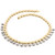 Sylva & Cie. 18K Yellow Gold and Sterling Silver Old Euro Cut and Gold Riviera Necklace