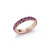 Walters Faith Chantecaille 18K Rose Gold Band Ring with Purple Amethyst, Size 8