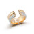 *RESERVE TODAY* Walters Faith Thoby 18K Rose Gold and Diamond Edge 2 Row Tubular Cuff Ring