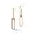 *RESERVE TODAY* Walters Faith Saxon 18K Rose Gold and White Rhodium Diamond Mix Matched 2 Drop Elongated Link Earrings