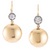 *COMING SOON* Sylva & Cie. 18K Yellow Gold and Sterling Silver Caviar Earrings