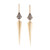 *COMING SOON* Sylva & Cie. 18K Yellow Gold Baby Dagger Earrings with Diamond Tops