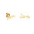 *RESERVE TODAY* Sydney Evan Kid's Collection Pure Gold Tiny Love Script Stud Earrings