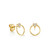 *RESERVE TODAY* Sydney Evan Kid's Collection Gold & Diamond Heart with Circle Stud Earrings