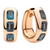 Pomellato Iconica 18K Rose Gold London Blue Topaz Hoop Earrings