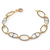 *RESERVE TODAY* Sylva & Cie. 18K Yellow Gold and Platinite Diamond Link Bracelet, 7 3/4" 