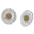 Buccellati Blossoms Diamond Sterling Silver Daisy Button Earrings, 2.5cm