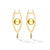 Cadar Medium Yellow Gold Reflections Hoop Earrings with White Diamonds