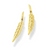 Cadar Small Yellow Gold Feather Earrings