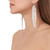 Cadar Large White Gold Feather Earrings