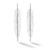 Cadar Large White Gold Feather Earrings