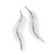 Cadar Large White Gold Feather Earrings