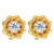 *RESERVE TODAY* Cadar Yellow Gold Trio Stud Earrings with White Diamonds
