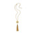 *RESERVE TODAY* Cadar Yellow Gold Trio Pendant Tassel Necklace with White Diamonds