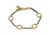 Armenta 18K Yellow Gold and Grey Sterling Silver Gold Paperclip Bracelet with Diamonds, Size Medium
