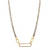 Armenta 18K Yellow Gold and Grey Rhodium Finish Sterling Silver Chain Link Necklace with Pave Paperclip, 17"