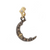 Armenta 18K Yellow Gold and Blackened Sterling Silver Crescent Moon Diamond Enhancer, 17mm