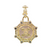 Armenta 18K Yellow Gold and Grey Sterling Silver Enamel Diamond Medallion Enhancer, 20mm