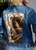 *LIMITED EDITION* Augustina Leathers Designer Embellished Denim Jacket - Denim with Brown, Size Medium