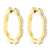 *RESERVE TODAY* Cadar Medium Yellow Gold Triplet Hoop Earrings with White Diamonds