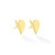 Cadar Large Yellow Gold Wings of Love Folded Stud Earrings Cadar Large Yellow Gold Wings of Love Folded Stud Earrings