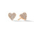 *RESERVE TODAY* Cadar Rose Gold Endless Heart Stud Earrings with Pavé Diamonds