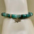 Sydney Evan 14K Yellow Gold & Diamond Small Bee and Daisy Charm on Shade Emerald Bead Bracelet