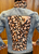 *LIMITED EDITION* Augustina Leathers Designer Embellished Denim Jacket - Denim with Brown Letters, Size X-Small