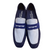 Sophique Milano Essenziale Tricolor Suede Loafer in Blue Ink, Blue Cobalt & Baby Blue